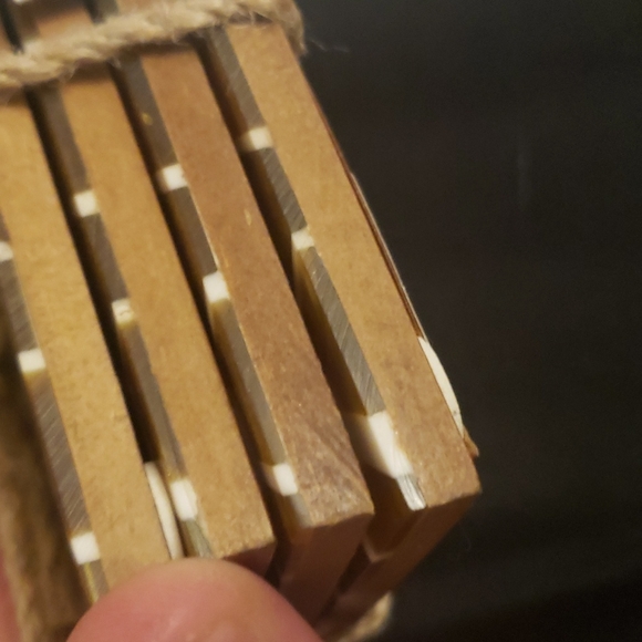 The Boston Warehouse Set of 4 Square Honeysuckle Homestead Resin & Wood Coasters - Picture 12 of 15